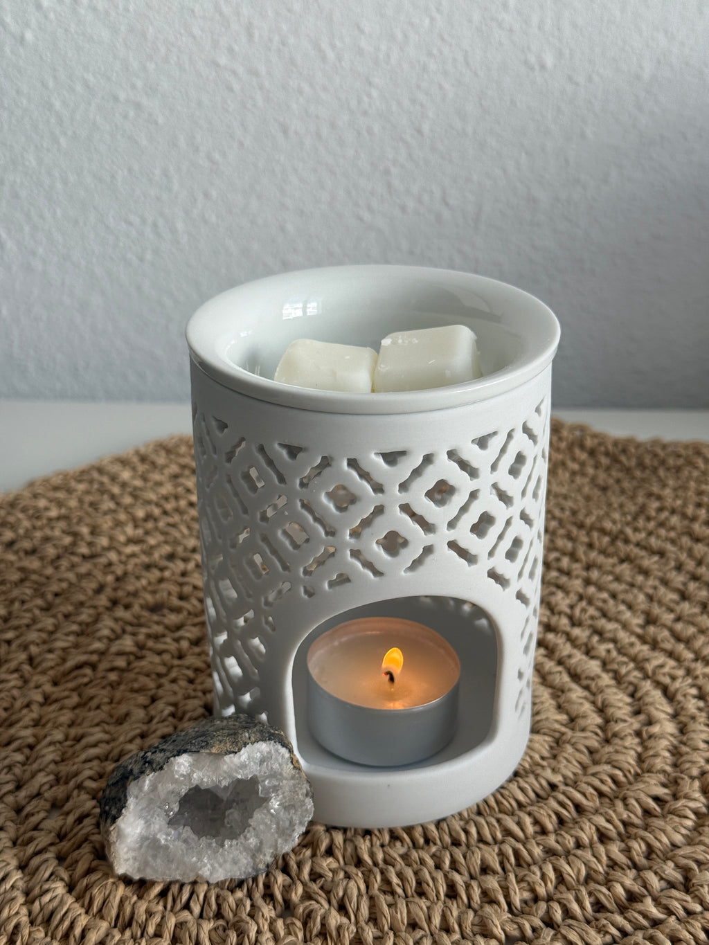 Pack Ritual Wax Melts MYKA · Quemador + 4 aromas + 20 velas de té